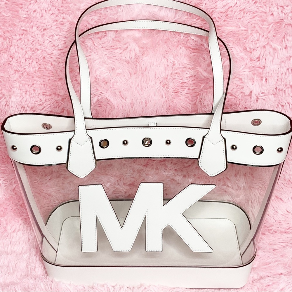MICHAEL KORS MONTAUK LARGE TOTE OPTIC WHITE NWT